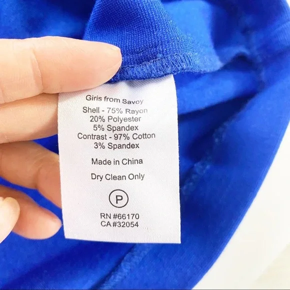 Anthro Girls from Savoy Blue Ponte Shift Dress S - Picture 6 of 6